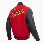 NHL Chicago Blackhawks Script Tail Men's Rib Wool Varsity Jacket
