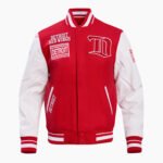 NHL Detroit Red Wings Retro Classic Men's Rib Wool Varsity Jacket