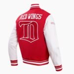 NHL Detroit Red Wings Retro Classic Men's Rib Wool Varsity Jacket