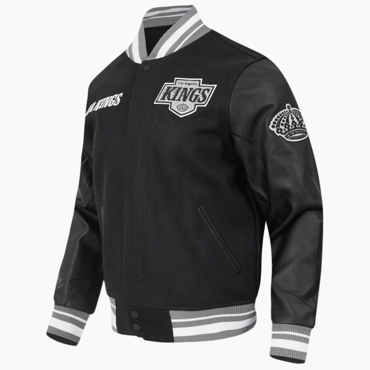NHL Los Angeles Kings Retro Classic Men's Rib Wool Varsity Jacket