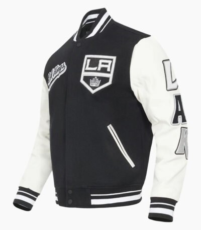 NHL Los Angeles Kings Script Tail Men's Rib Wool Varsity Jacket