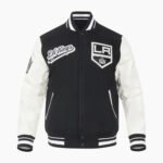 NHL Los Angeles Kings Script Tail Men's Rib Wool Varsity Jacket