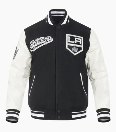 NHL Los Angeles Kings Script Tail Men's Rib Wool Varsity Jacket