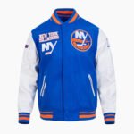 NHL New York Islanders Retro Classic Men's Rib Wool Varsity Jacket