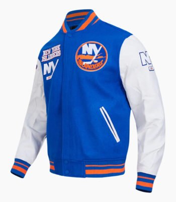 NHL New York Islanders Retro Classic Men's Rib Wool Varsity Jacket