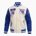 NHL New York Rangers Retro Classic Men's Rib Wool Varsity Jacket