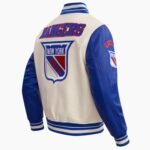 NHL New York Rangers Retro Classic Men's Rib Wool Varsity Jacket