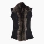 Reversible Toscana Suede Leather Gilet Black