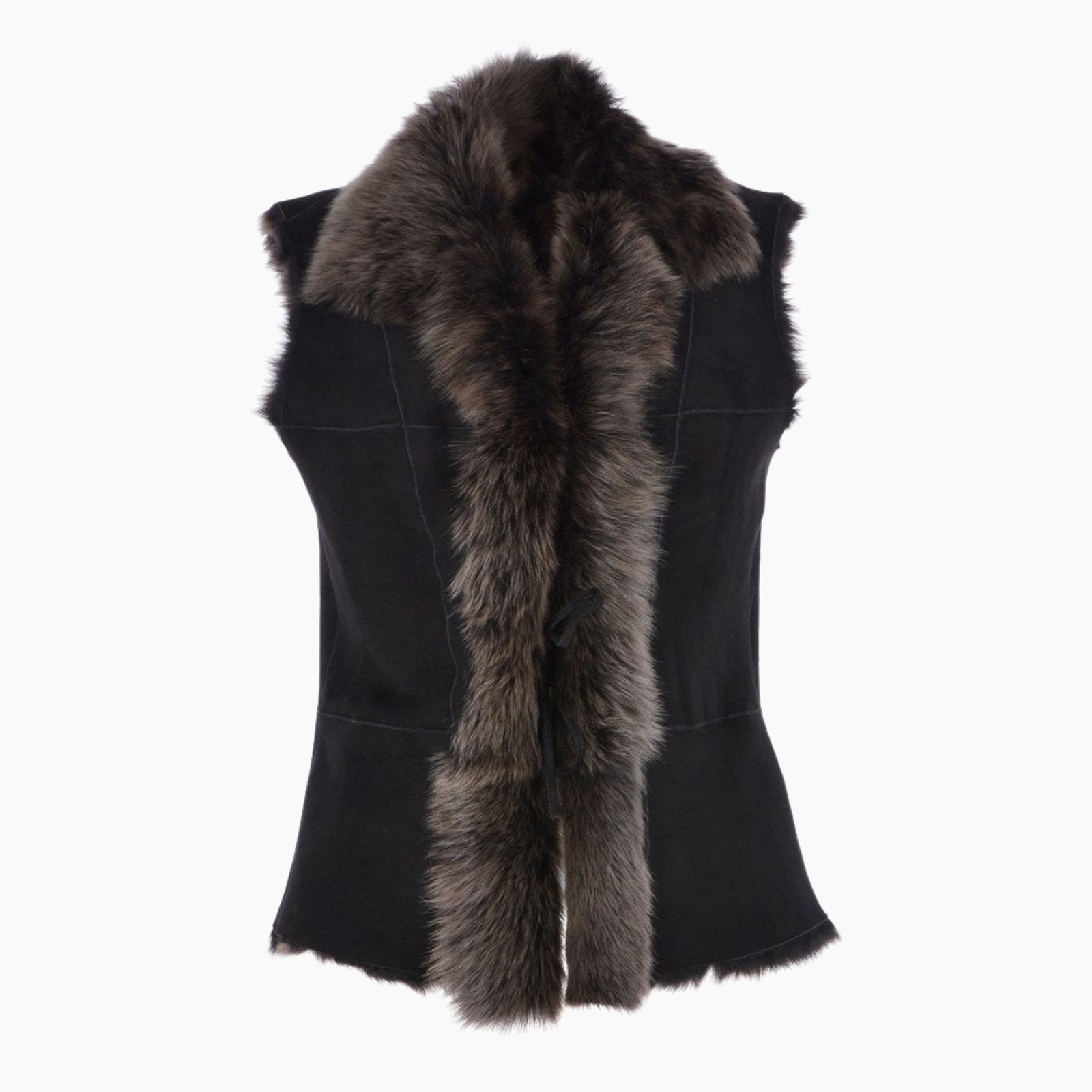 Reversible Toscana Suede Leather Gilet Black Reversible Toscana Suede Leather Gilet Black