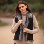 Reversible Toscana Suede Leather Gilet Black