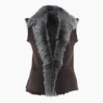 Reversible Toscana Suede Leather Gilet Brown