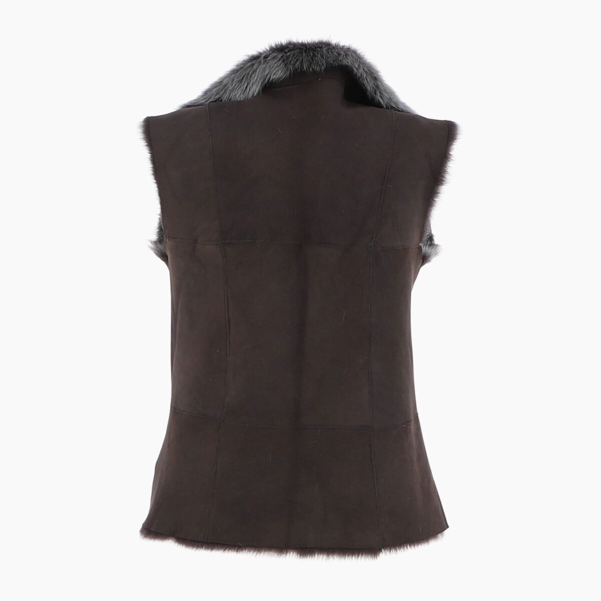 Reversible Toscana Suede Leather Gilet Brown