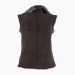 Reversible Toscana Suede Leather Gilet Brown