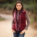 Reversible Toscana Suede Leather Gilet Burgundy