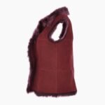 Reversible Toscana Suede Leather Gilet Burgundy