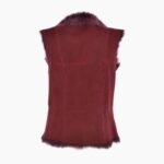 Reversible Toscana Suede Leather Gilet Burgundy
