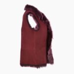 Reversible Toscana Suede Leather Gilet Burgundy