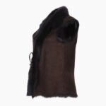 Reversible Toscana Suede Leather Gilet Dark Brown