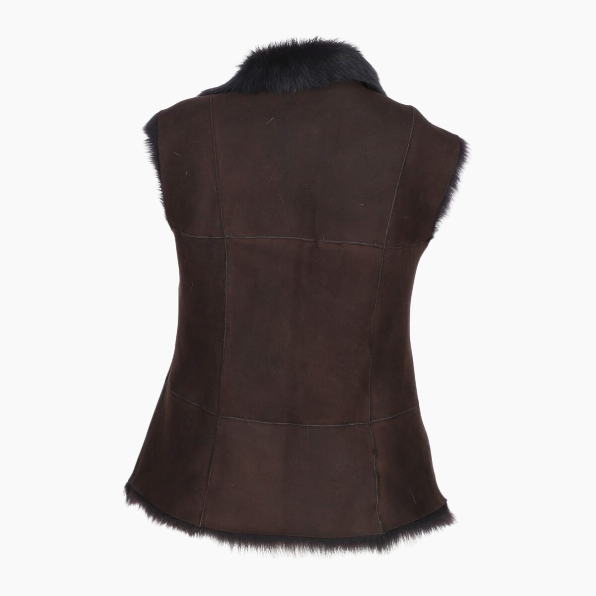 Reversible Toscana Suede Leather Gilet Dark Brown