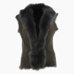 Reversible Toscana Suede Leather Gilet Green