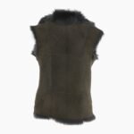 Reversible Toscana Suede Leather Gilet Green