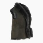 Reversible Toscana Suede Leather Gilet Green