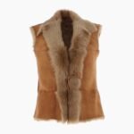 Reversible Toscana Suede Leather Gilet Honey