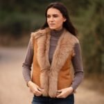 Reversible Toscana Suede Leather Gilet Honey
