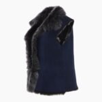 Reversible Toscana Suede Leather Gilet Navy