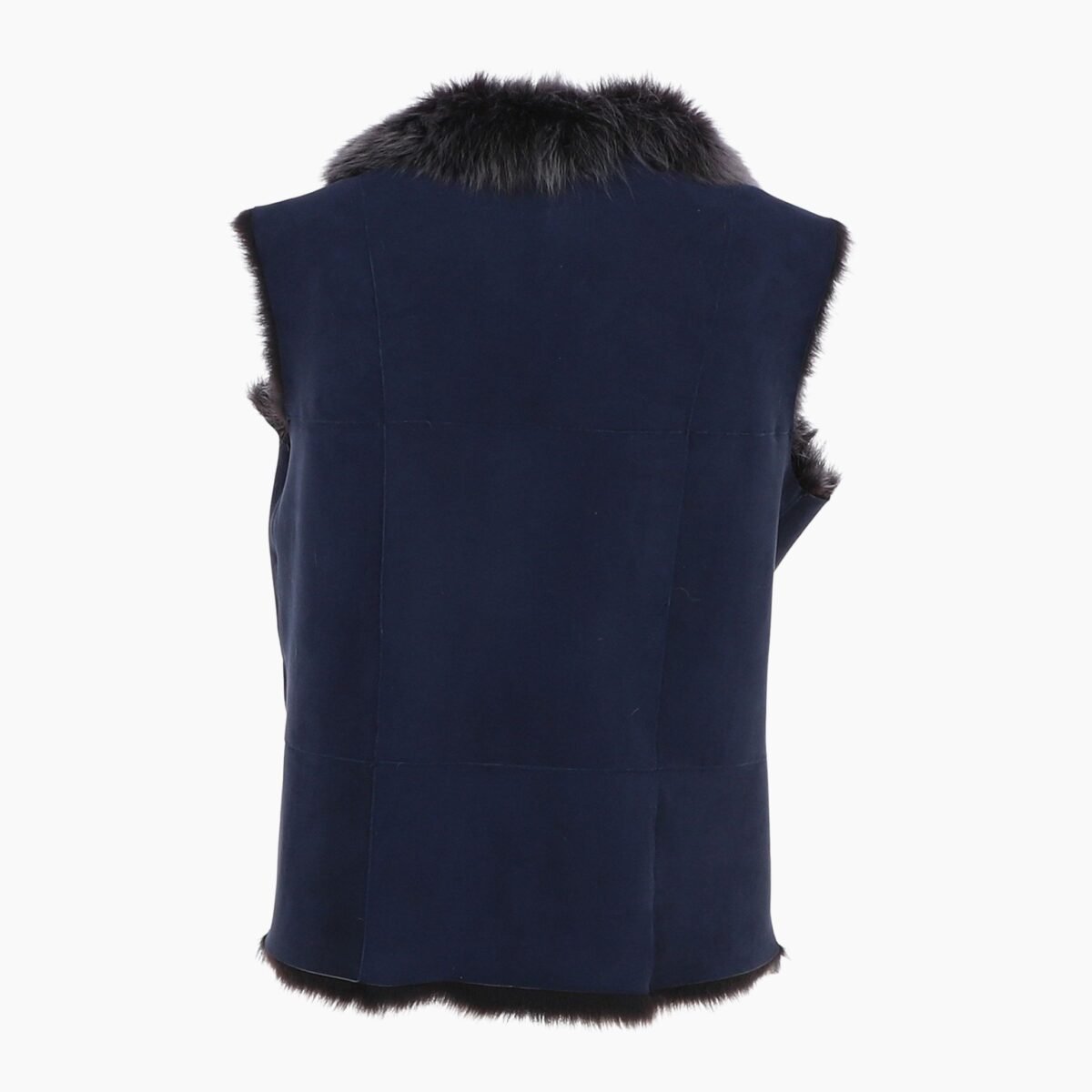 Reversible Toscana Suede Leather Gilet Navy