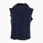 Reversible Toscana Suede Leather Gilet Navy
