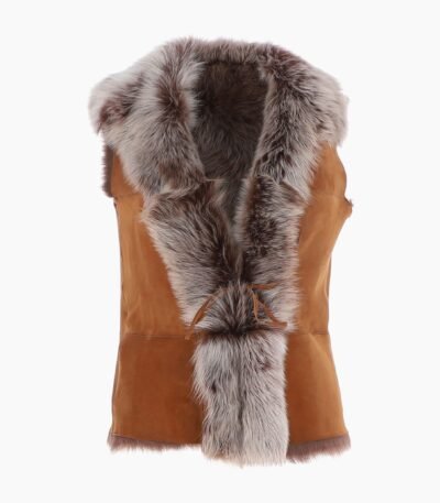 Reversible Toscana Suede Leather Gilet Tan