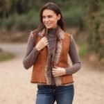 Reversible Toscana Suede Leather Gilet Tan