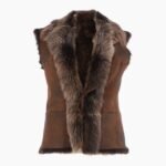 Reversible Toscana Suede Leather Gilet Vin Tan