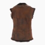 Reversible Toscana Suede Leather Gilet Vin Tan