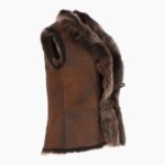 Reversible Toscana Suede Leather Gilet Vin Tan