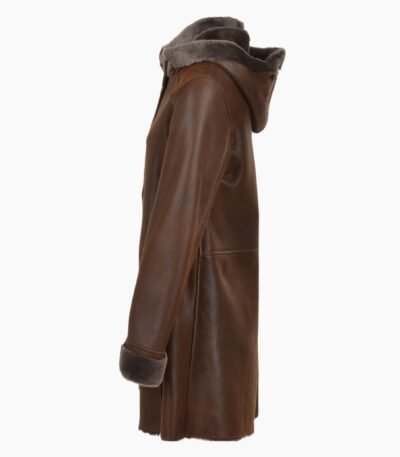 Sheepskin Duffle Coat Tobacco