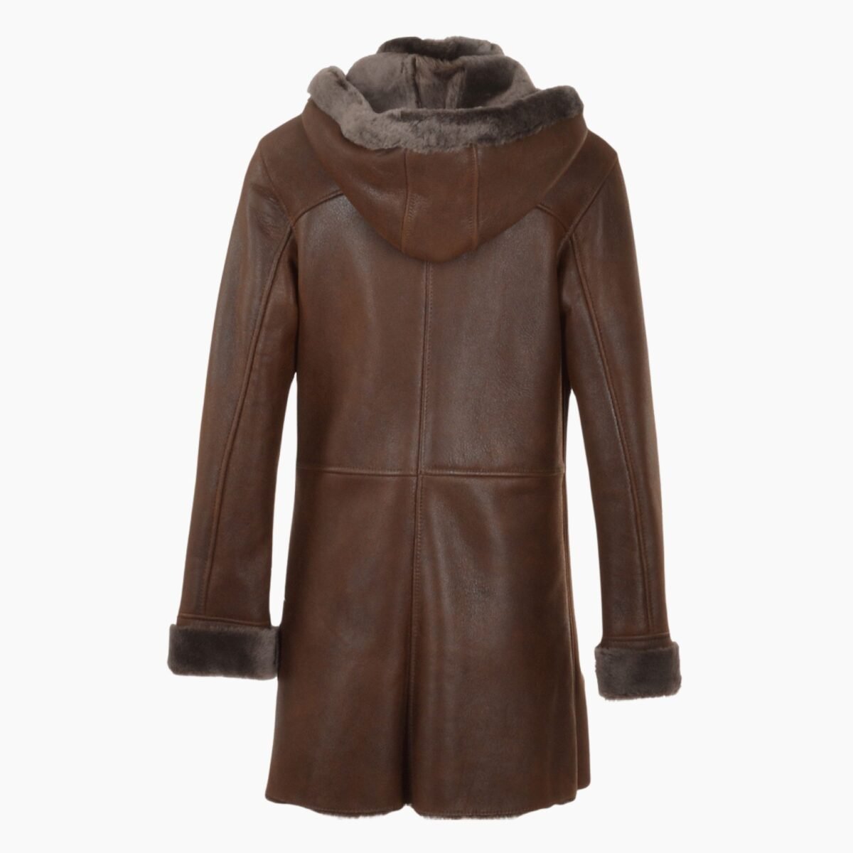 Sheepskin Duffle Coat Tobacco