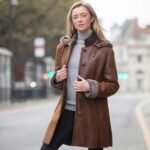 Sheepskin Duffle Coat Tobacco