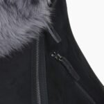 Toscana Suede Leather Biker Gilet Black