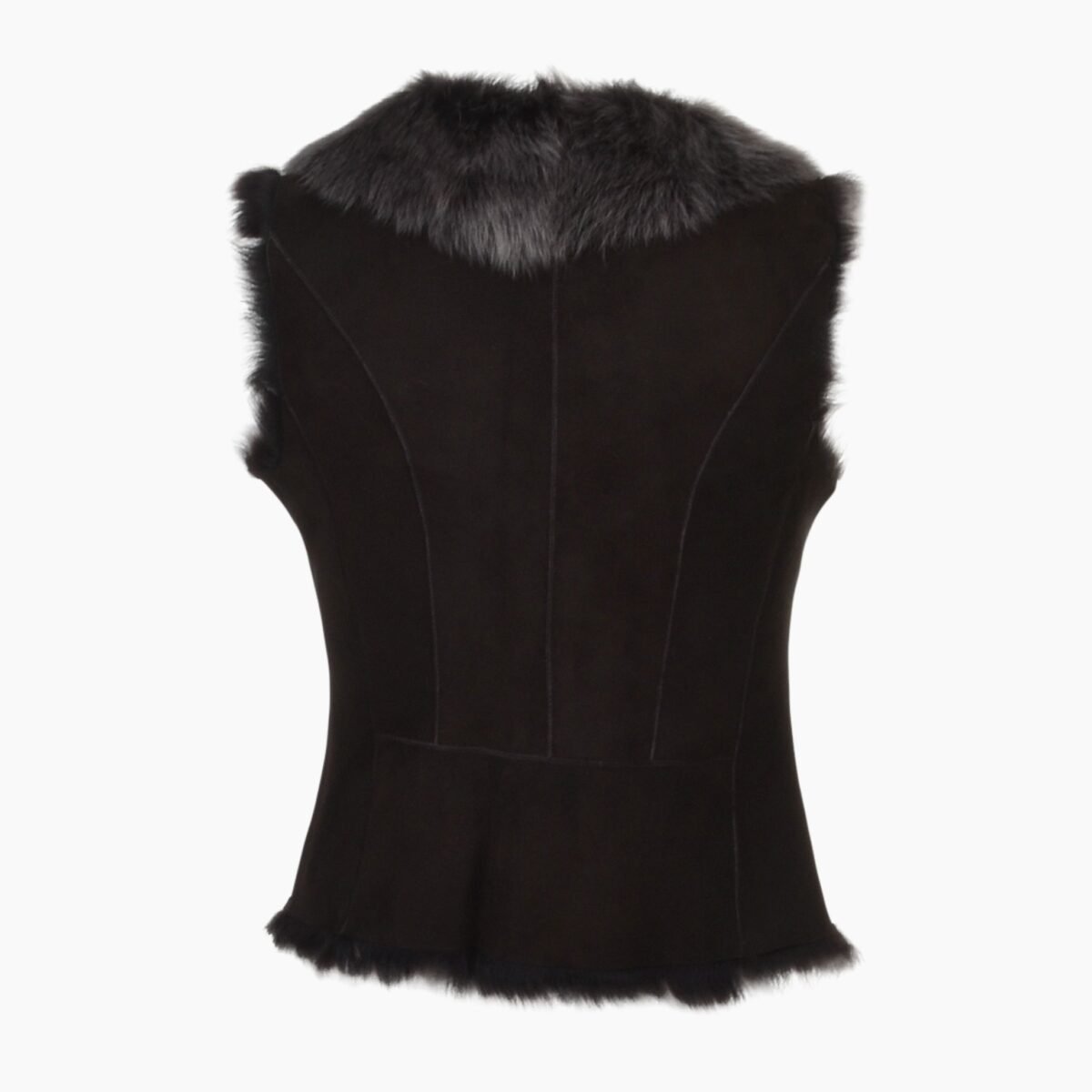 Toscana Suede Leather Biker Gilet Brown