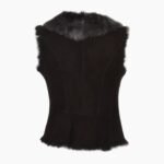 Toscana Suede Leather Biker Gilet Brown