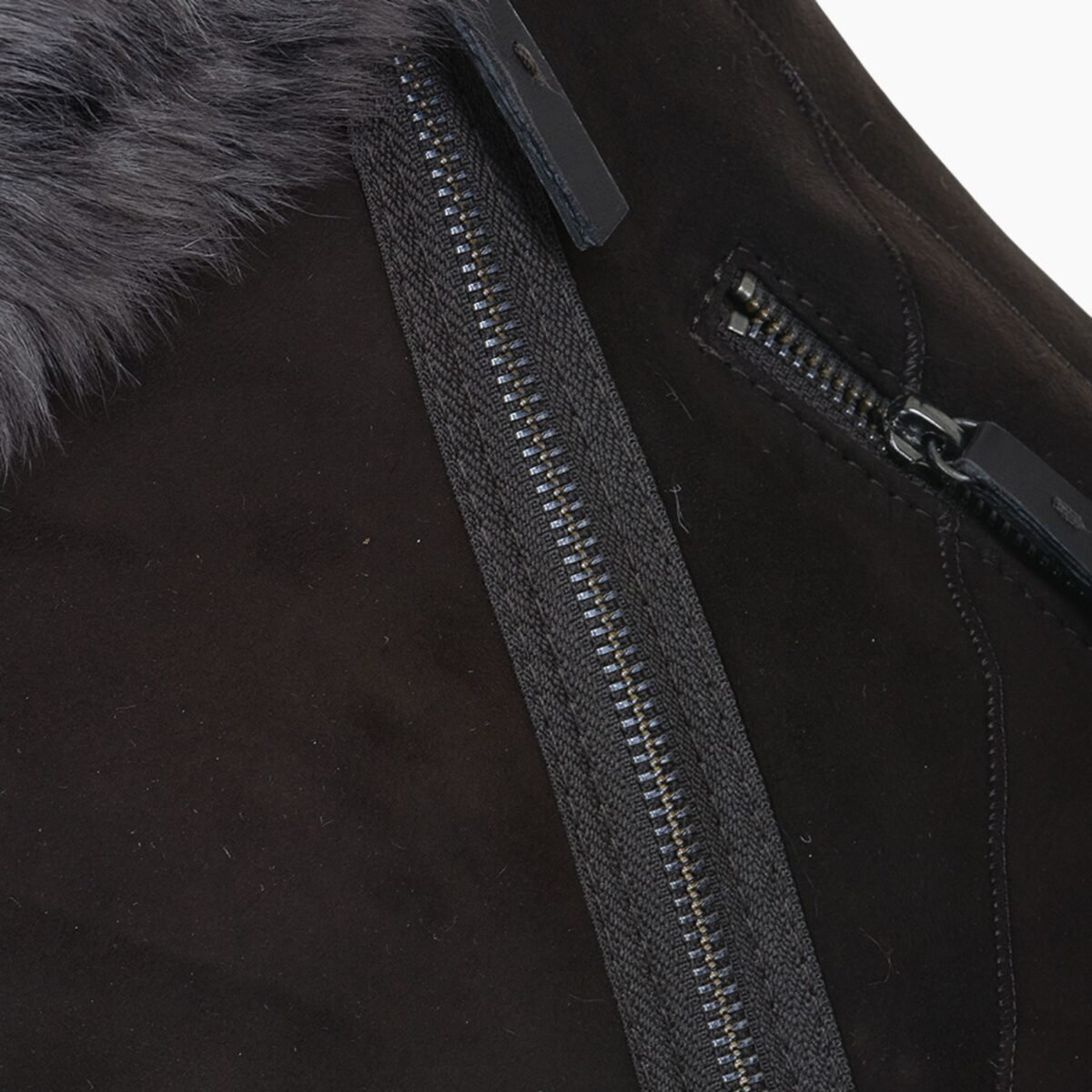 Toscana Suede Leather Biker Gilet Brown