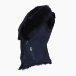 Toscana Suede Leather Biker Gilet Ombre Blue