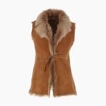Toscana Suede Leather Gilet Honey