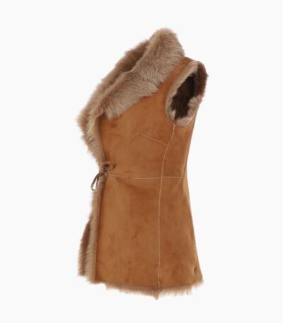 Toscana Suede Leather Gilet Honey