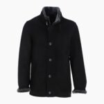 Vogue Mens Shearling Coat Black