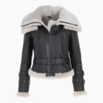 Women's Aviator Shearling Leather Jacket Brown