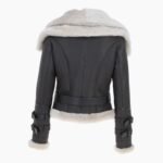 Women's Aviator Shearling Leather Jacket Brown