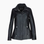 Womens Casual Leather Jacket Black
